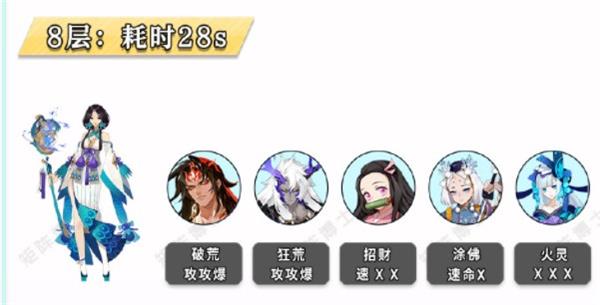 《阴阳师》雨女竞速第9层通关阵容推荐