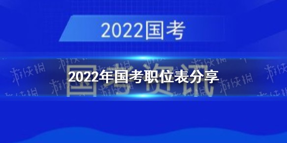 2022国考职位表分享