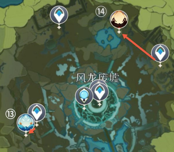 《原神》2.2坠星山谷骗骗花采集路线分享