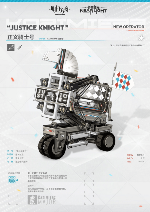 《明日方舟》正义骑士号角色介绍