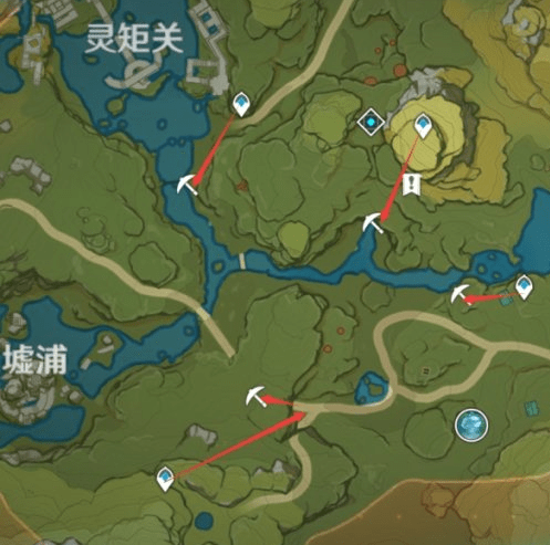 《原神》2.2矿点路线推荐