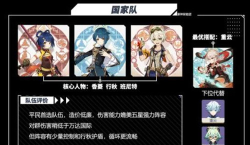《原神》国家队哪个是主c