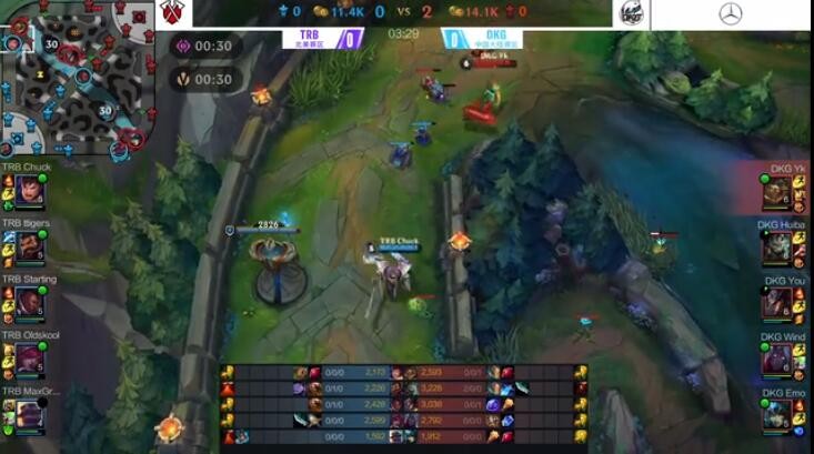 《英雄联盟》手游破晓杯小组赛11月15日TRB vs DKG比赛视频