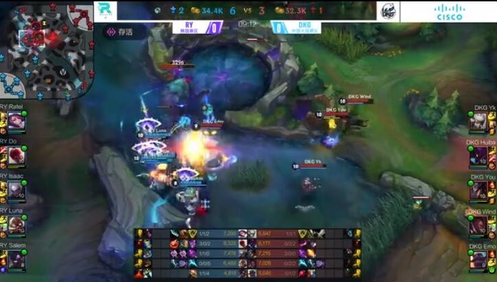 《英雄联盟》手游破晓杯小组赛11月16日RY vs DKG比赛视频