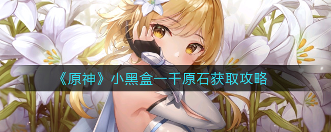 《原神》小黑盒一千原石获取攻略