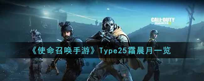 《使命召唤手游》Type25霜晨月一览
