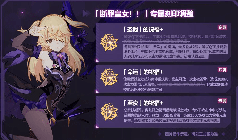 《崩坏3》断罪皇女刻印加强一览