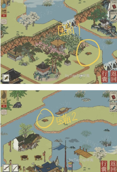 《江南百景图》松江探险华亭重彩宝箱位置分享