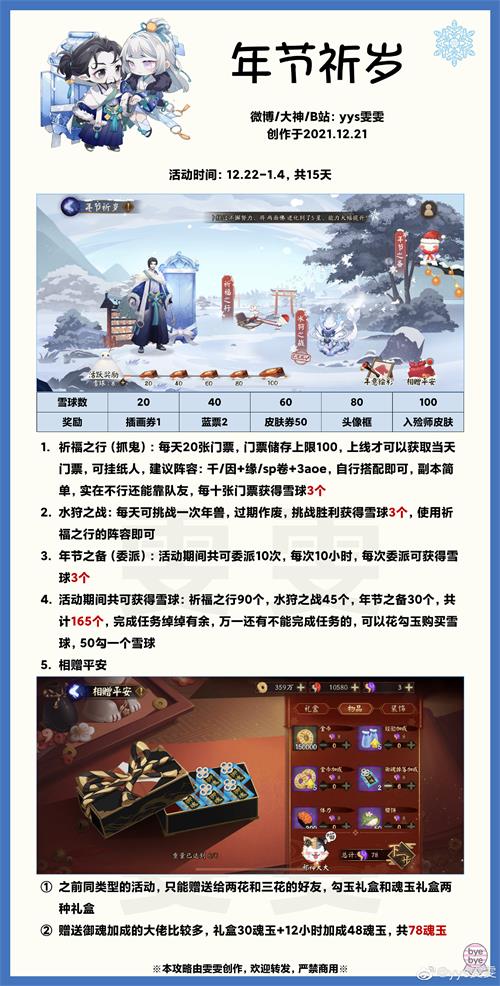 《阴阳师》年节祈岁活动玩法攻略2021