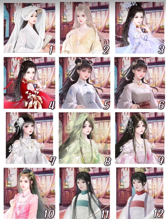 《皇帝模拟器》1-95号妃子立绘分享