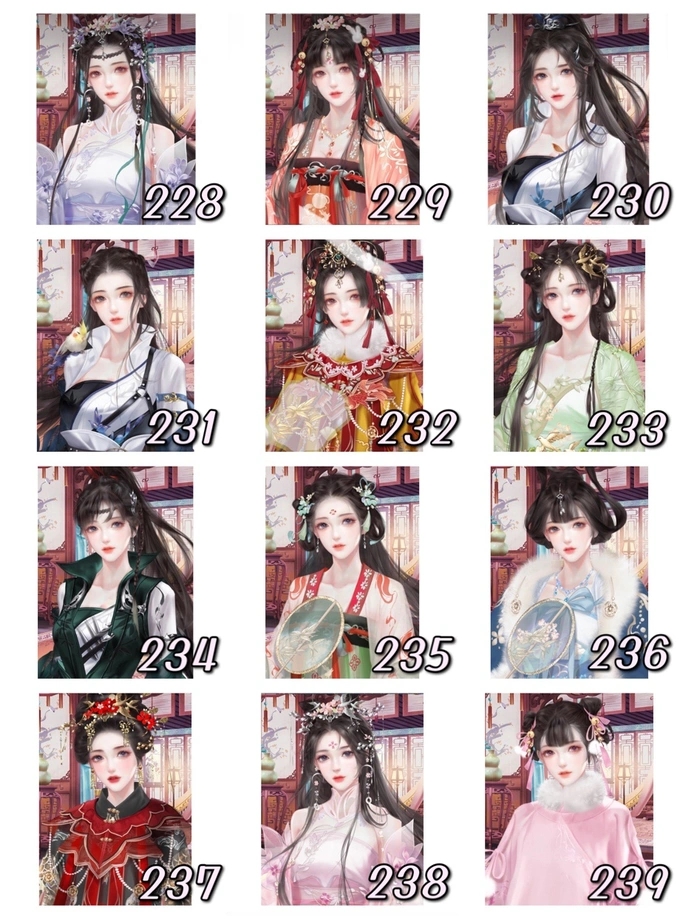《皇帝模拟器》192-250号妃子立绘分享
