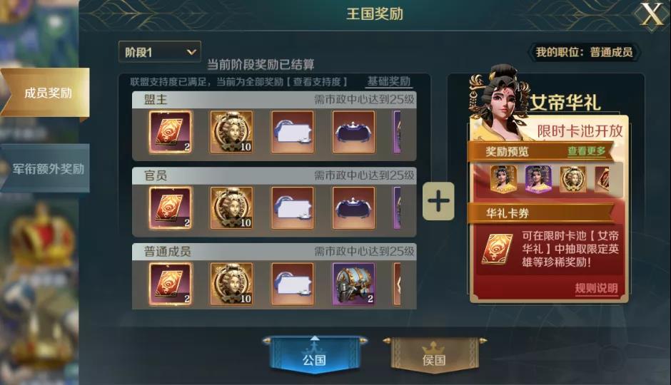 《文明与征服》立国奖励一览