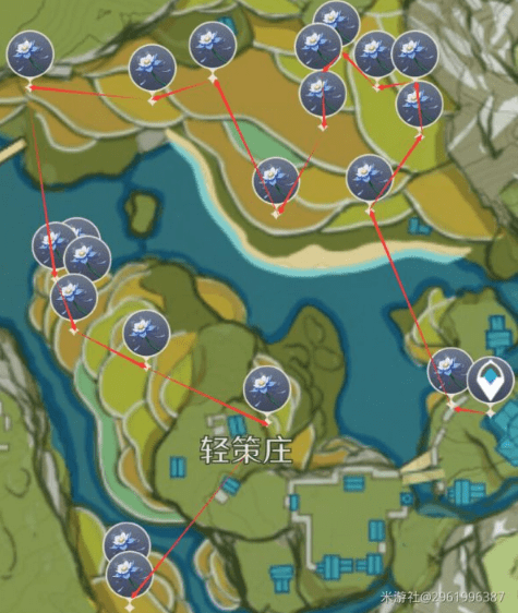 《原神》琉璃百合采集路线图一览