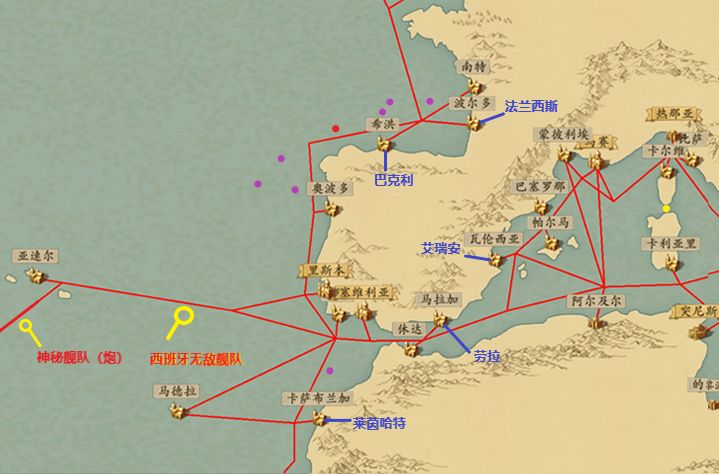 《梦回大航海》全地图详细标注