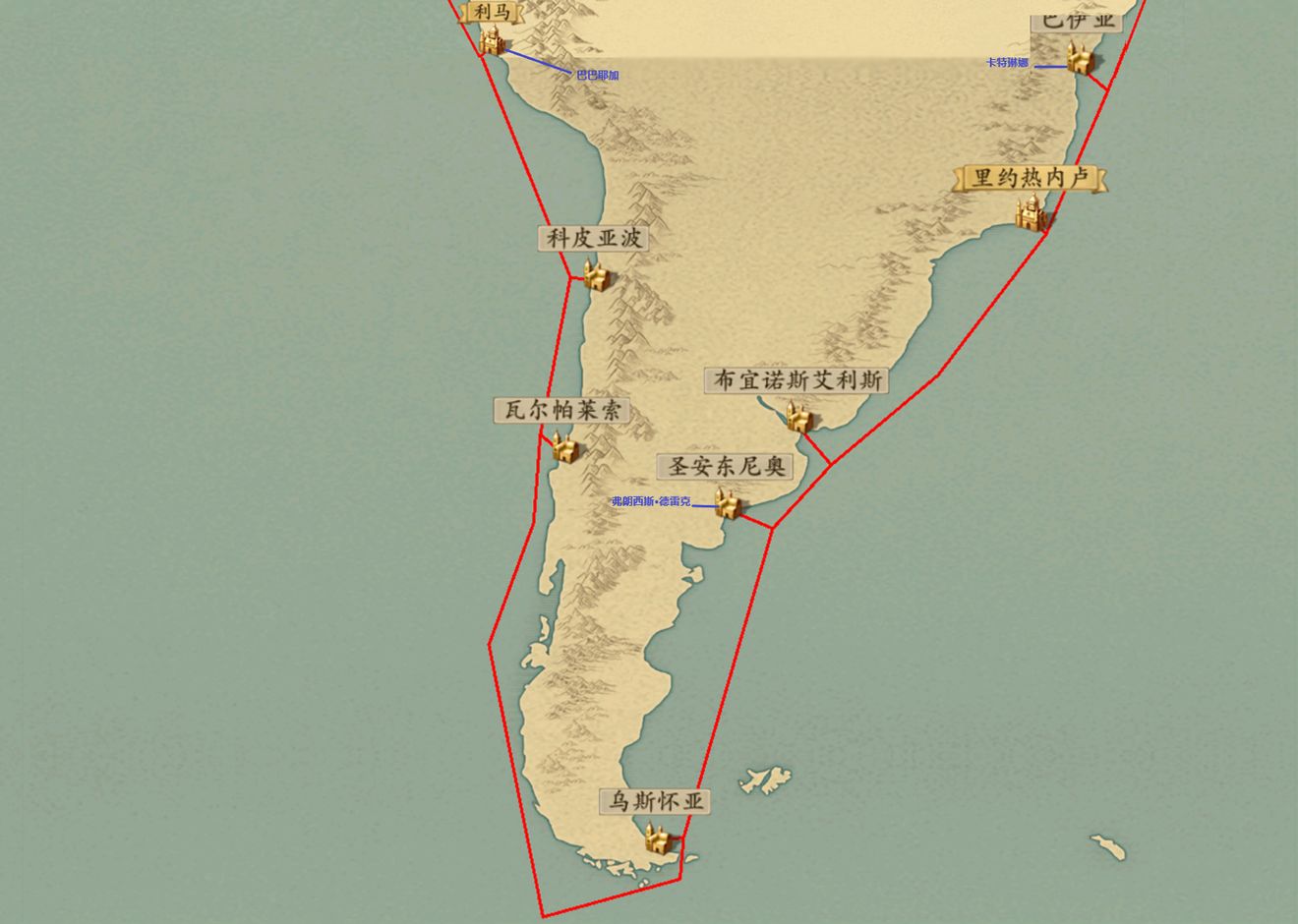 《梦回大航海》全地图详细标注