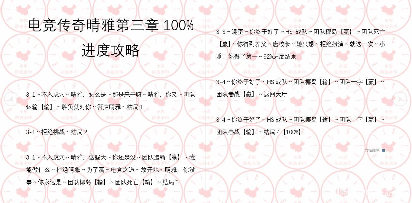 《CF手游》晴雅剧情第三章100%通关攻略