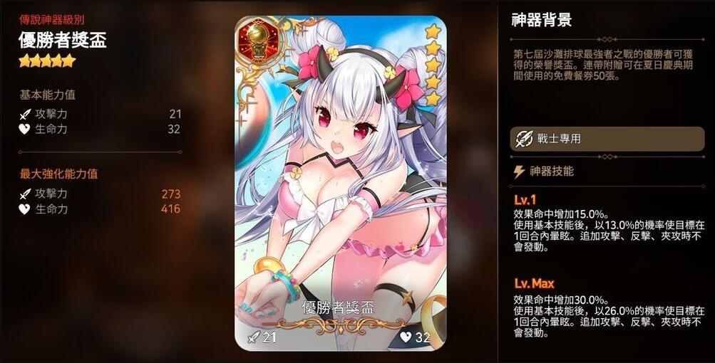 《第七史诗》优胜者奖杯介绍