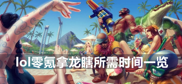 英雄联盟手游零氪拿龙瞎所需时间一览