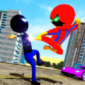 蜘蛛火柴人城市战斗游戏正式版（Spider Stickman city battle）