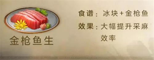 明日之后金枪鱼生配方一览