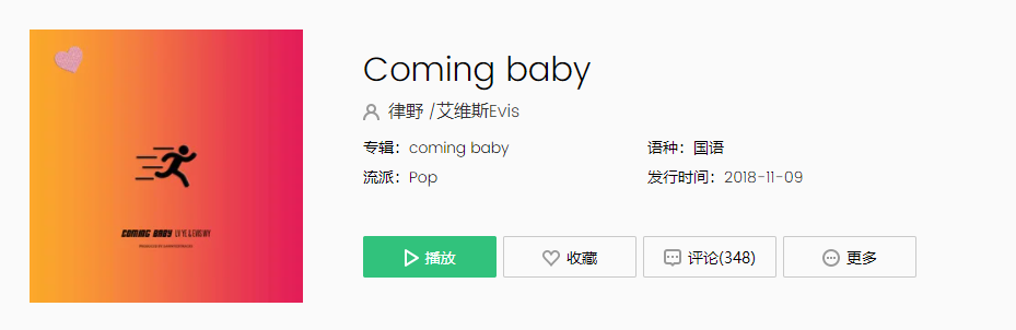 《抖音》Coming baby歌曲介绍