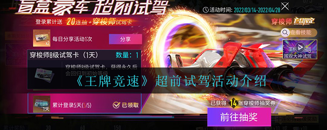 《王牌竞速》超前试驾活动介绍