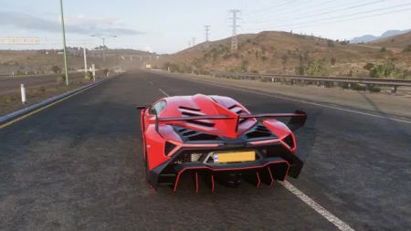 超级跑车兰博维尼诺漂移SupercarLamboVenenoDrift
