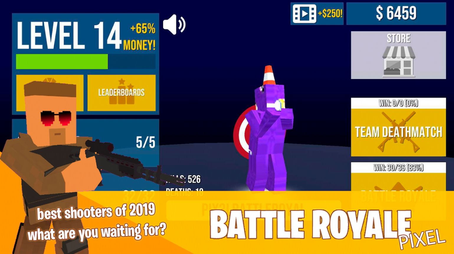 像素射击方块枪战游戏中文版（Battle Royale）