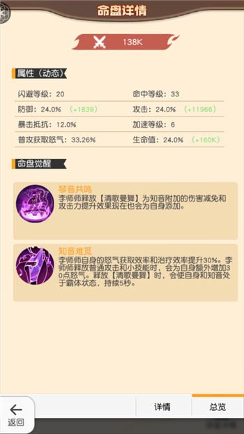 《小浣熊百将传》李师师命盘效果一览