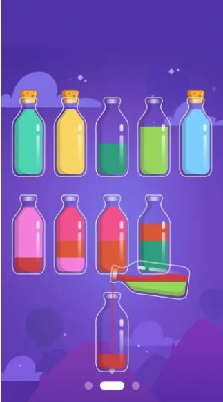 颜色拼接瓶子