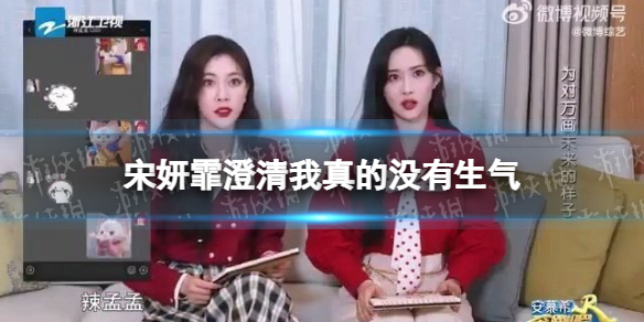 宋妍霏澄清我真的没有生气
