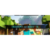 《我的世界》npc蛋指令一览