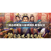 三国志战略版白板桃园队最强玩法推荐 三国志战略版刘备张飞关羽阵容搭配