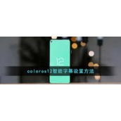 coloros12智能字幕设置方法