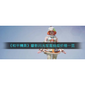 《和平精英》碧影闪光军需抽取价格一览