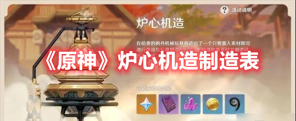 《原神》炉心机造制造表