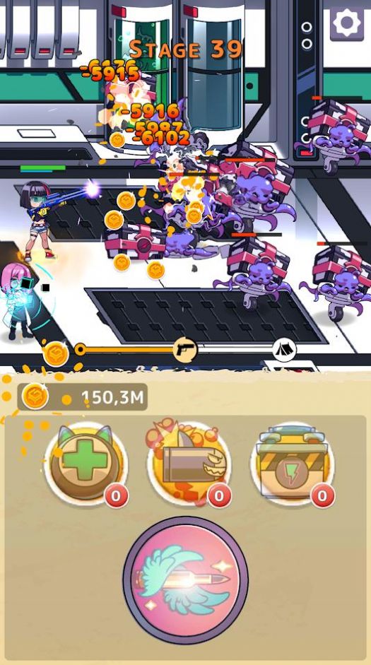 女孩合并射击游戏