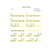 光遇最伟大的作品数字谱分享