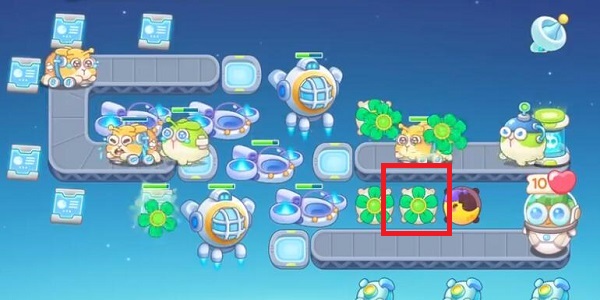 《保卫萝卜4》太空穿越第二关满星攻略