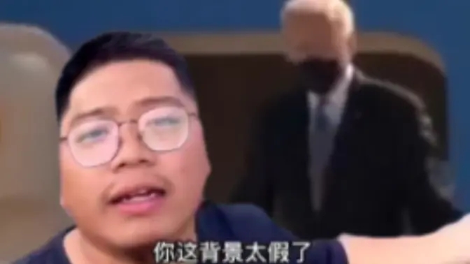 你这背景太假了表情包