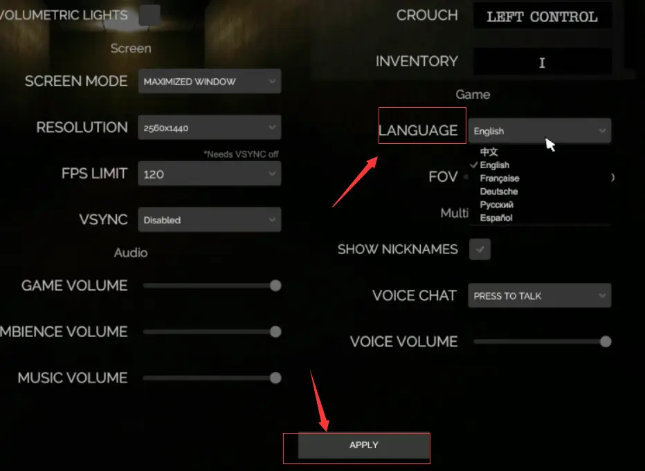 《inside the backrooms》深入后室中文设置流程一览