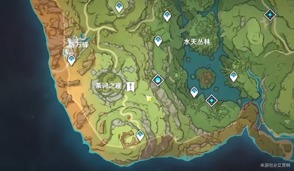 《原神》3.0须弥地区地灵龛位置整理