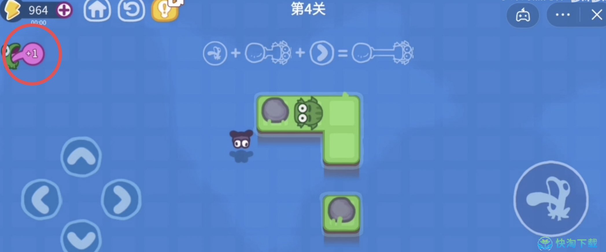 《抖音》功夫蛙小游戏第四关策略