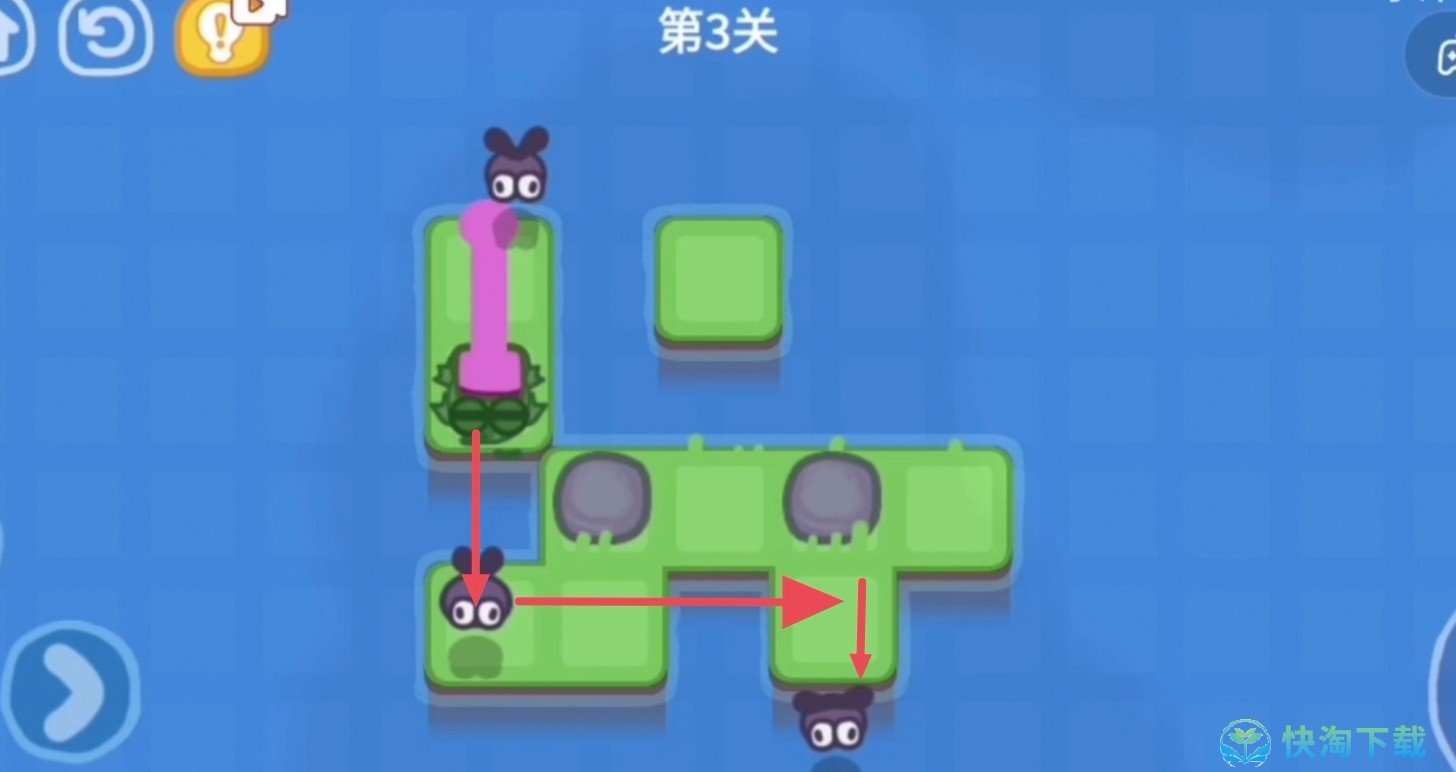 《抖音》功夫蛙小游戏第三关策略