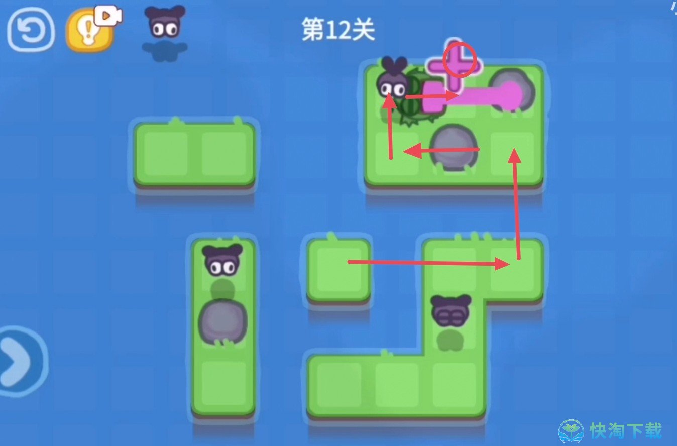 《抖音》功夫蛙小游戏第十二关策略