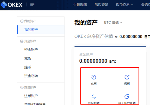 OKEX交易所如何充币提币第1张