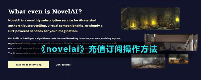 《novelai》充值订阅操作方法