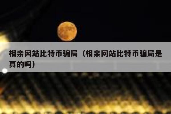 相亲网站比特币骗局（相亲网站比特币骗局是真的吗） 第1张