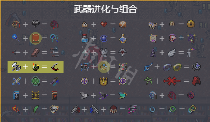 《吸血鬼幸存者》超武合成条件一览 超武合成表1.0介绍