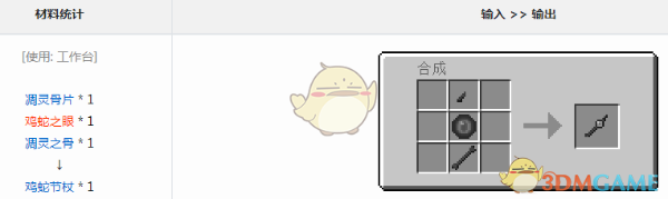 《我的世界》冰火传说鸡蛇节杖获得方法介绍